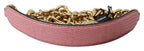 Dolce & Gabbana Pink Leather Gold Chain Accessory Shoulder Strap - Maison Luxe