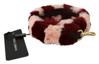 Dolce & Gabbana Pink Red Lapin Fur Accessory Shoulder Strap - Maison Luxe