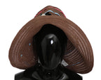 Dolce & Gabbana Brown Floral Wide Brim Straw Floppy Cap Hat - Maison Luxe