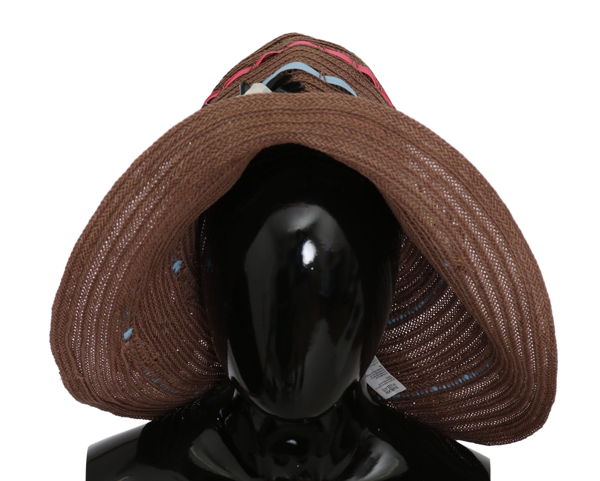 Dolce & Gabbana Brown Floral Wide Brim Straw Floppy Cap Hat - Maison Luxe