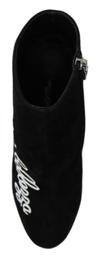 Dolce & Gabbana Black Suede L'Amore E'Bellezza Boots Shoes