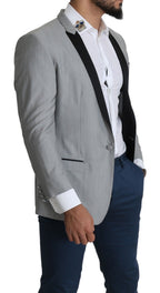 Dolce & Gabbana Light Gray Single Breasted SARTORIA Blazer
