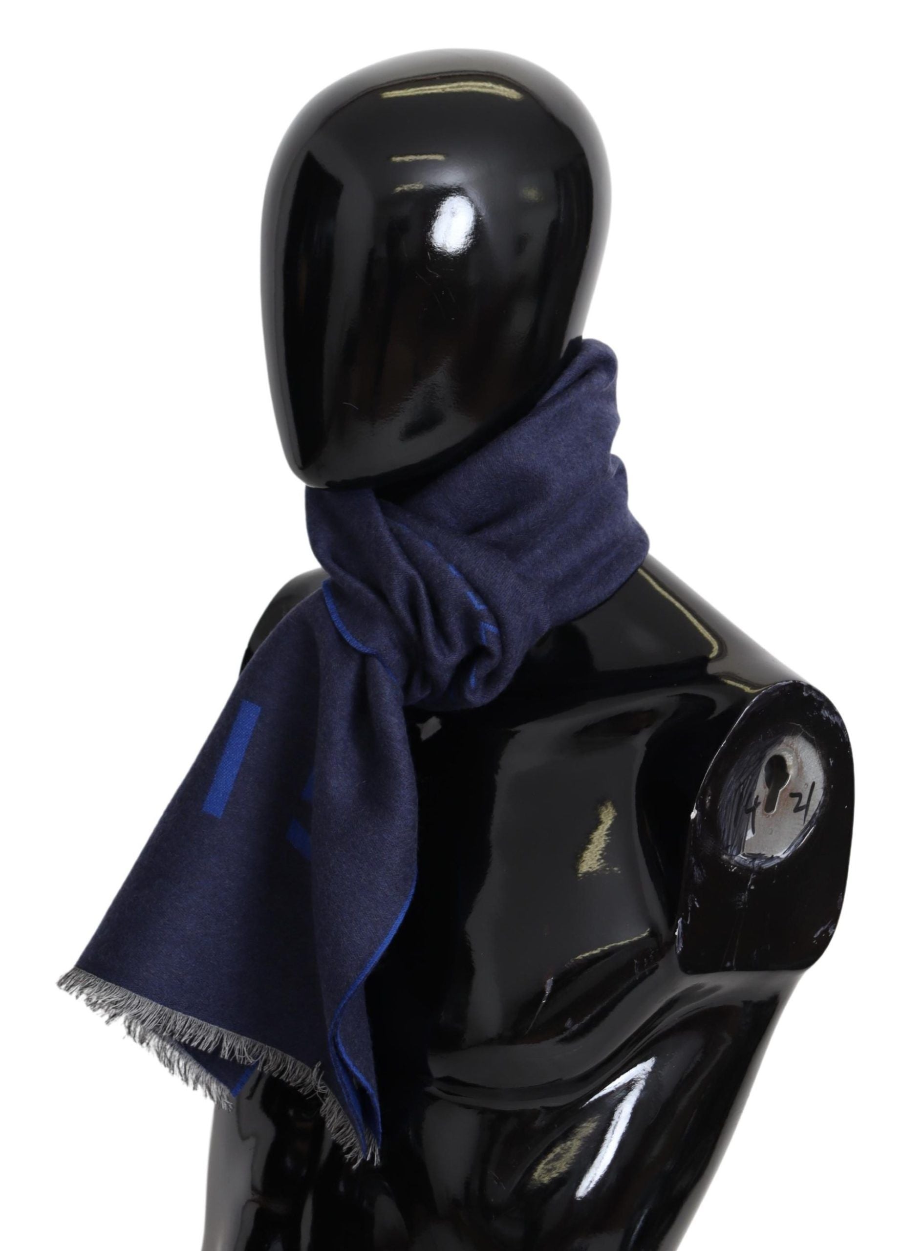 Givenchy Blue Wool Unisex Winter Warm  Scarf Wrap Shawl - Maison Luxe
