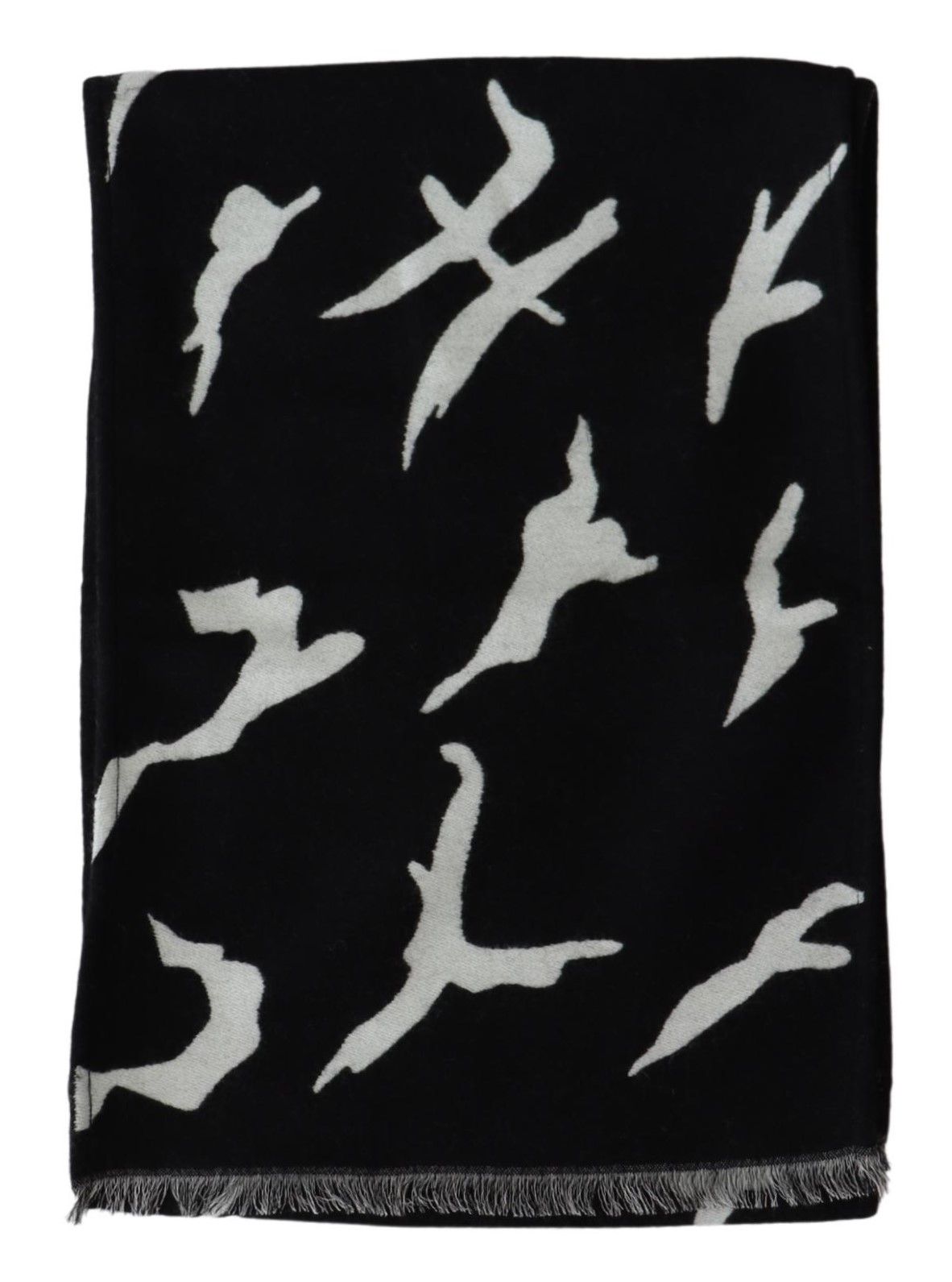 Givenchy Black White Wool Unisex Winter Warm Scarf Wrap Shawl - Maison Luxe