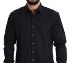 Dolce & Gabbana Black Cotton Stretch Dress SICILIA Shirt