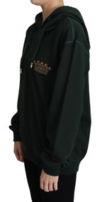Dolce & Gabbana Dark Green Crown Embroidery Hoodie