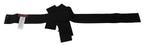Dolce & Gabbana Black Crystal Brooch Wide Wai SATORIA Belt - Maison Luxe