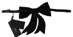 Dolce & Gabbana Silver Tone 100% Silk Crystal Embellished Women  Bowtie - Maison Luxe