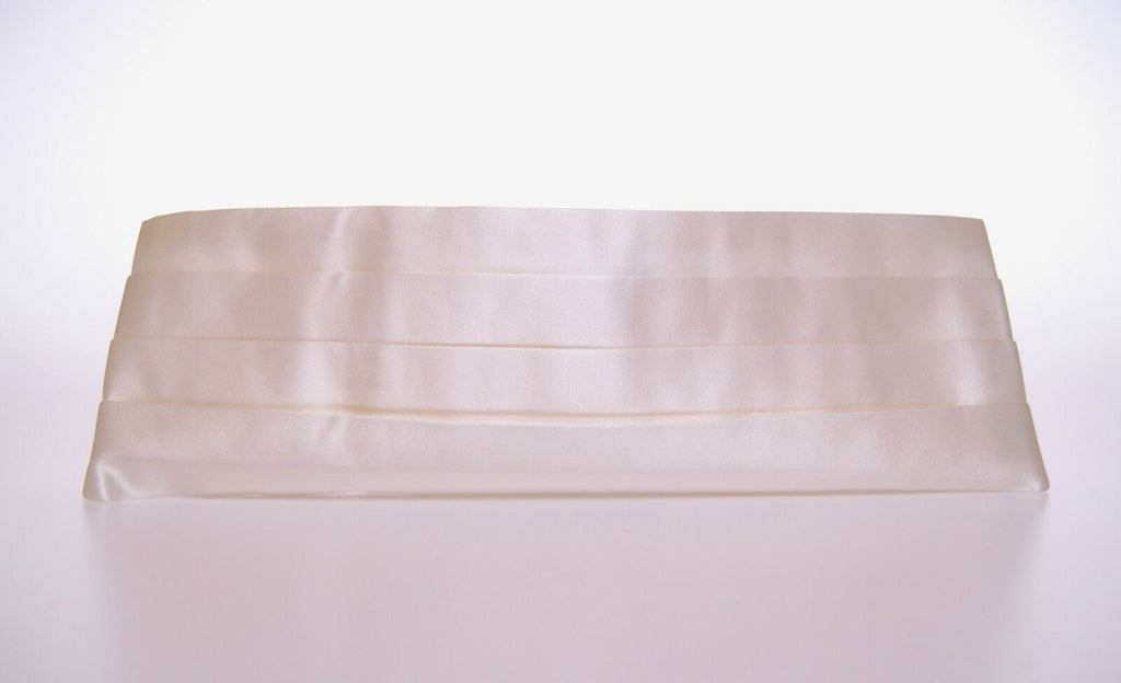 Dolce & Gabbana White Waist Tuxedo Smoking Belt Cummerbund - Maison Luxe
