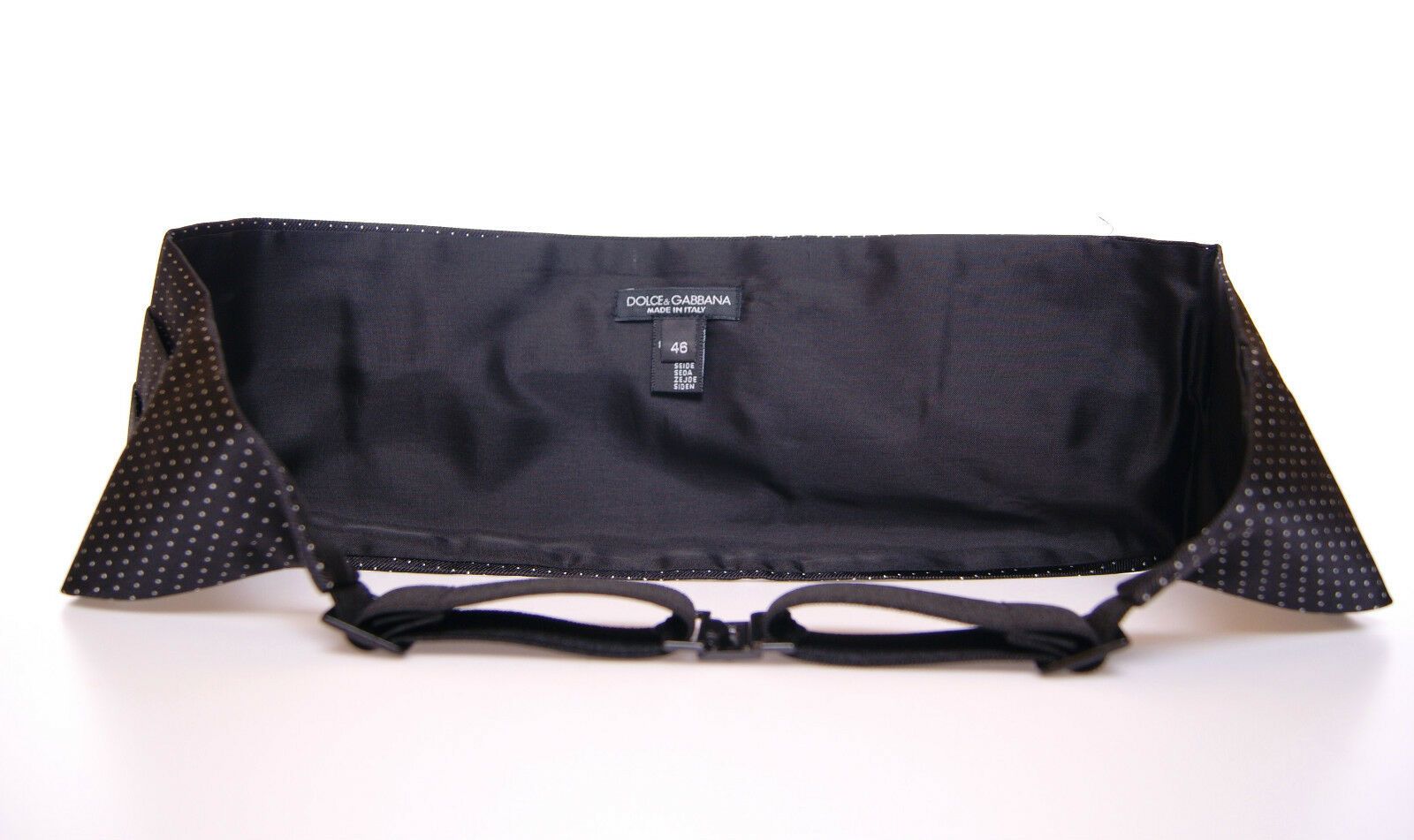 Dolce & Gabbana Black Waist Smoking Tuxedo Cummerbund  Belt - Maison Luxe