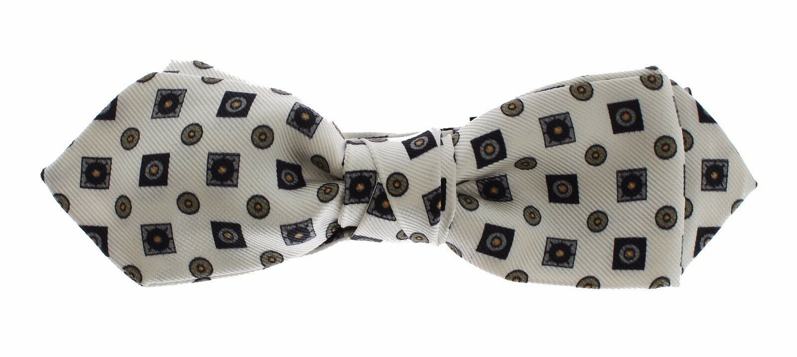Dolce & Gabbana White Silk Bowtie Leather Men Belt Gift Box - Maison Luxe