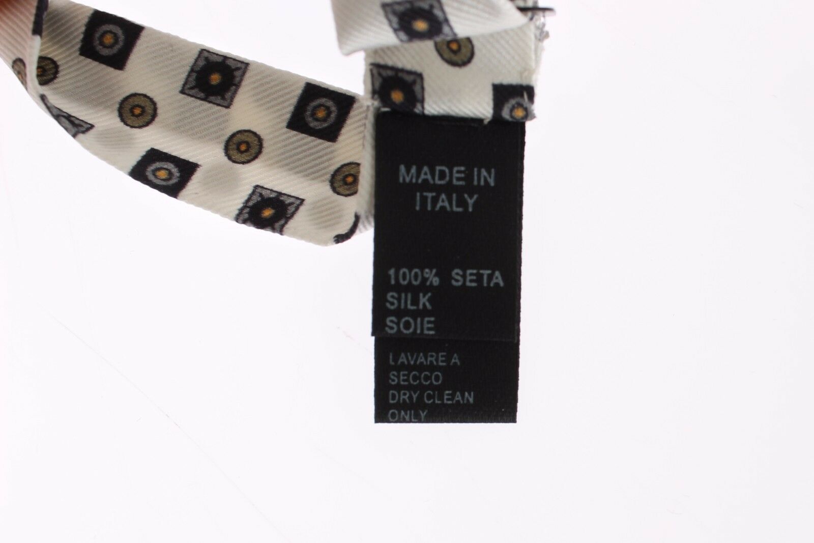 Dolce & Gabbana White Silk Bowtie Leather Men Belt Gift Box - Maison Luxe