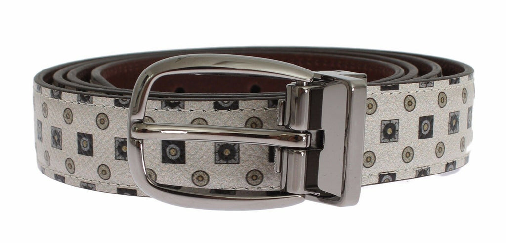 Dolce & Gabbana White Silk Bowtie Leather Men Belt Gift Box - Maison Luxe