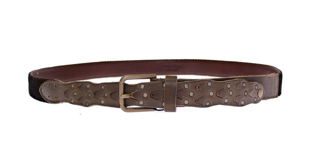 Dolce & Gabbana Brown Leather Logo Cintura Gürtel Belt - Maison Luxe