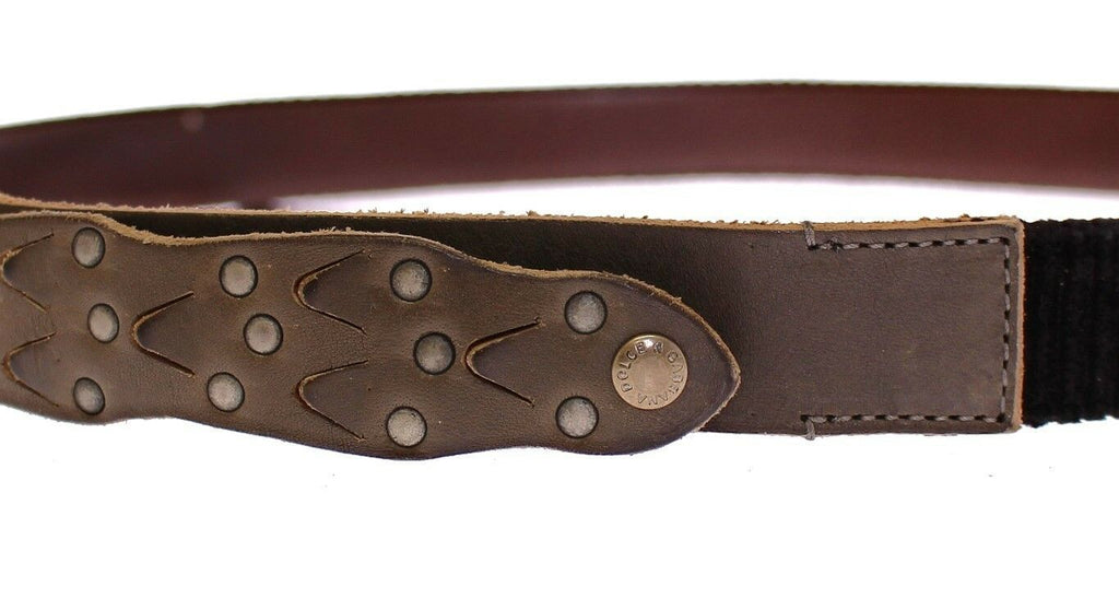 Dolce & Gabbana Brown Leather Logo Cintura Gürtel Belt - Maison Luxe