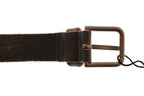 Dolce & Gabbana Brown Leather Logo Cintura Gürtel Belt - Maison Luxe