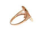 Nialaya Womens Clear CZ Gold 925 Silver Ring