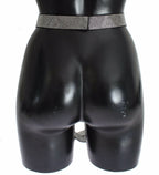 Dolce & Gabbana Black Silk Clear Crystal Bow Waist Belt - Maison Luxe