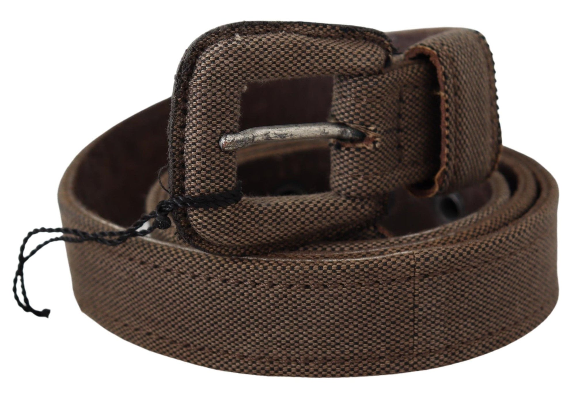 Costume National Brown Leather Logo Buckle Waist Belt - Maison Luxe