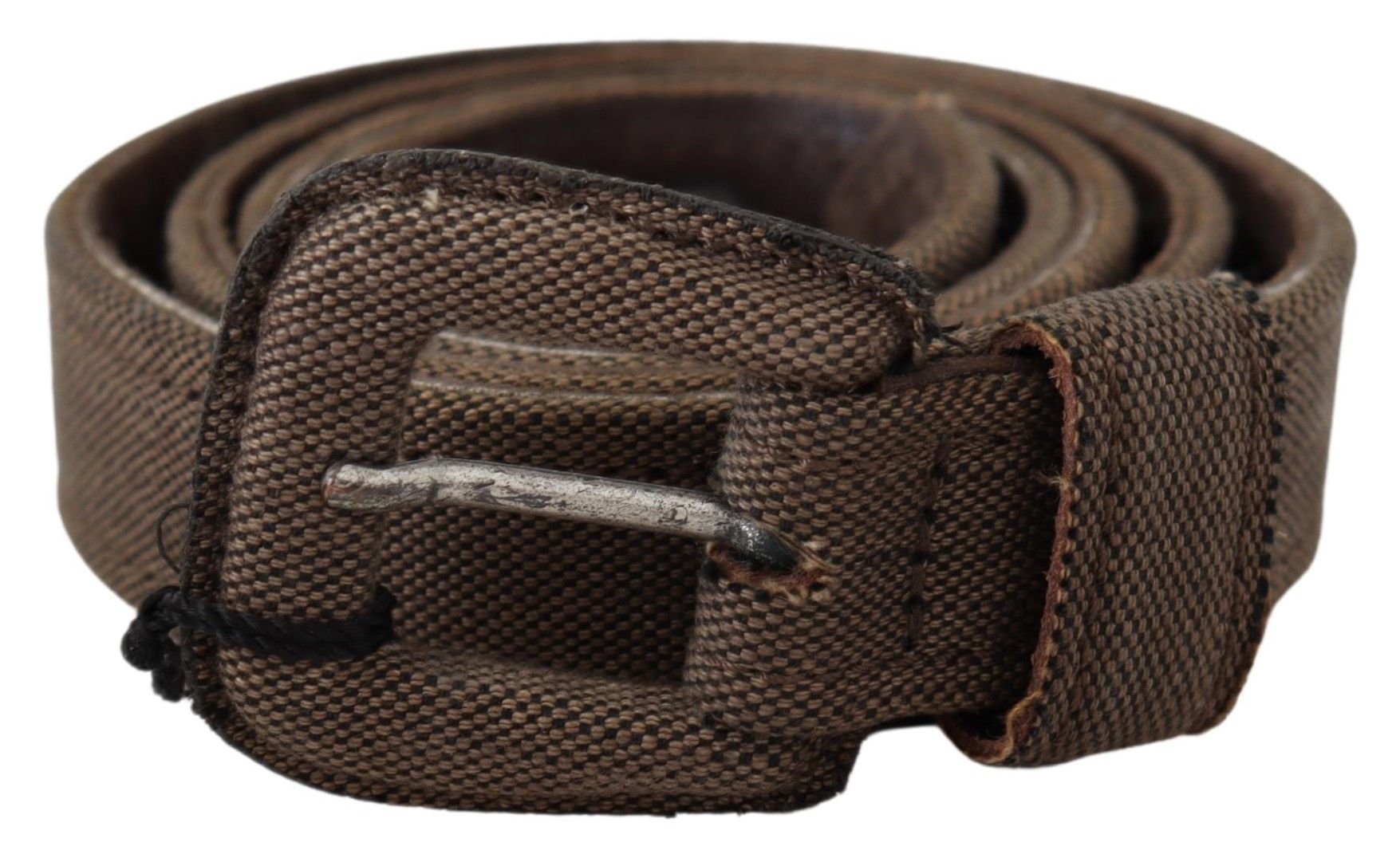 Costume National Brown Leather Logo Buckle Waist Belt - Maison Luxe