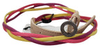 Costume National Multicolor Twisted Leather Circle Buckle Belt - Maison Luxe