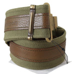 Ermanno Scervino Green Leather Rustic Bronze Buckle Army Belt - Maison Luxe
