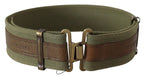 Ermanno Scervino Green Leather Rustic Bronze Buckle Army Belt - Maison Luxe