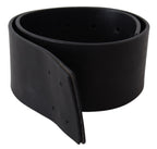 GF Ferre Black Genuine Leather Wide Logo Waist Belt - Maison Luxe