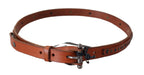 Scervino Street Brown Genuine Leather Rustic Silver Buckle Belt - Maison Luxe