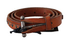 Scervino Street Brown Genuine Leather Rustic Silver Buckle Belt - Maison Luxe