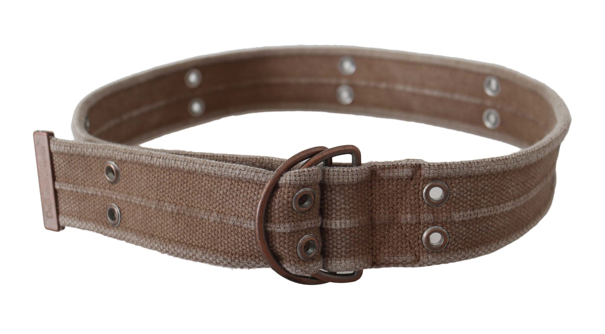 Dolce & Gabbana Beige Leather Logo Belt Sling Cintura Buckle Belt - Maison Luxe