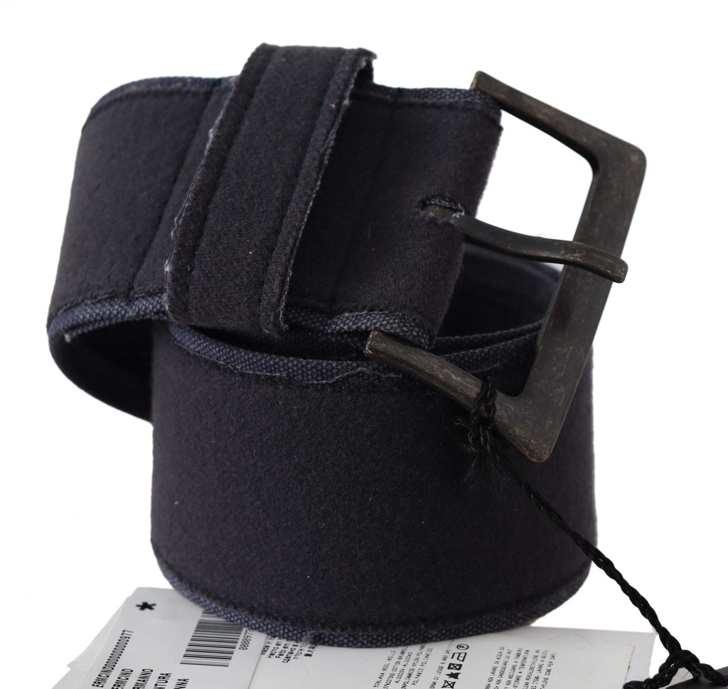 Ermanno Scervino Black Leather Wide Buckle Waist Luxury Belt - Maison Luxe