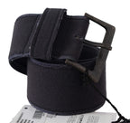 Ermanno Scervino Black Leather Wide Buckle Waist Luxury Belt - Maison Luxe