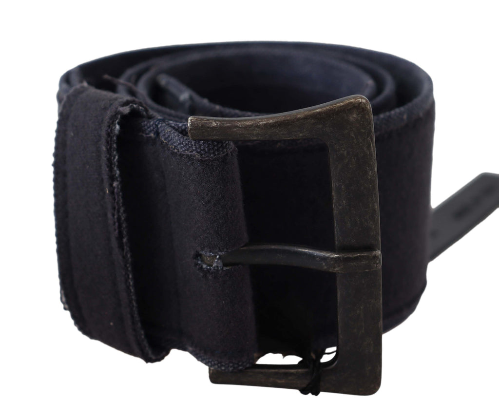 Ermanno Scervino Black Leather Wide Buckle Waist Luxury Belt - Maison Luxe