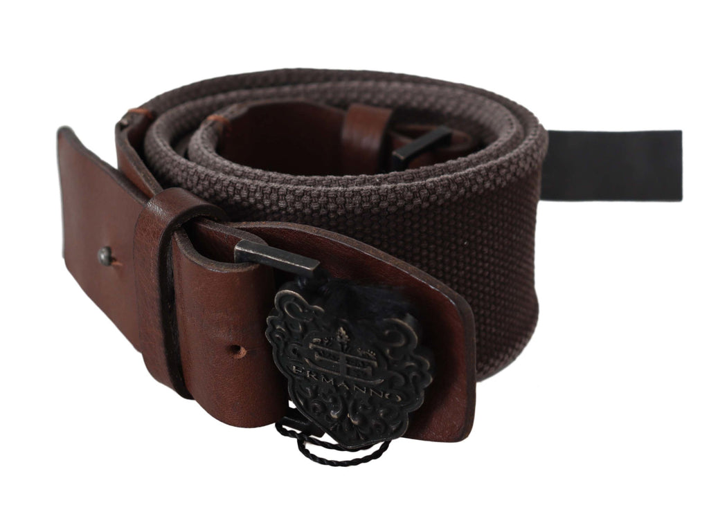 Ermanno Scervino Dark Brown Leather Wide Buckle Waist Belt - Maison Luxe