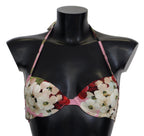 Dolce & Gabbana Multicolor Floral Swimsuit Beachwear Bikini Tops