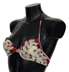 Dolce & Gabbana Multicolor Floral Swimsuit Beachwear Bikini Tops