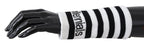 Dolce & Gabbana Black White Wool DGMillennials Wristband Wrap - Maison Luxe