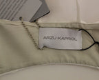 Arzu Kaprol White Lashes Open Back Vest Jacket