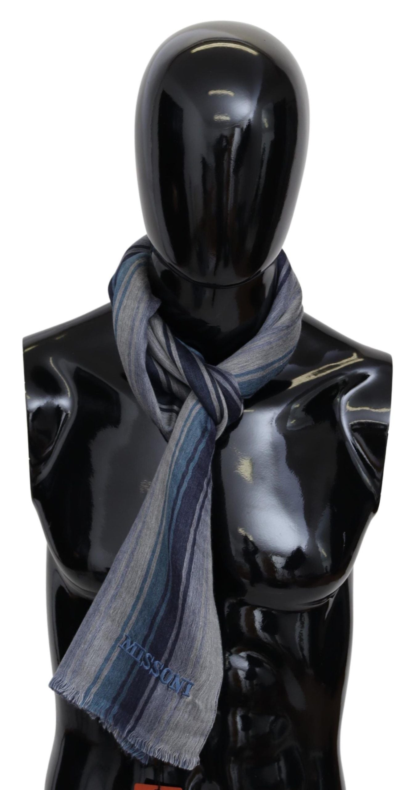 Missoni Multicolor Wool Striped Unisex Neck Wrap Shawl - Maison Luxe