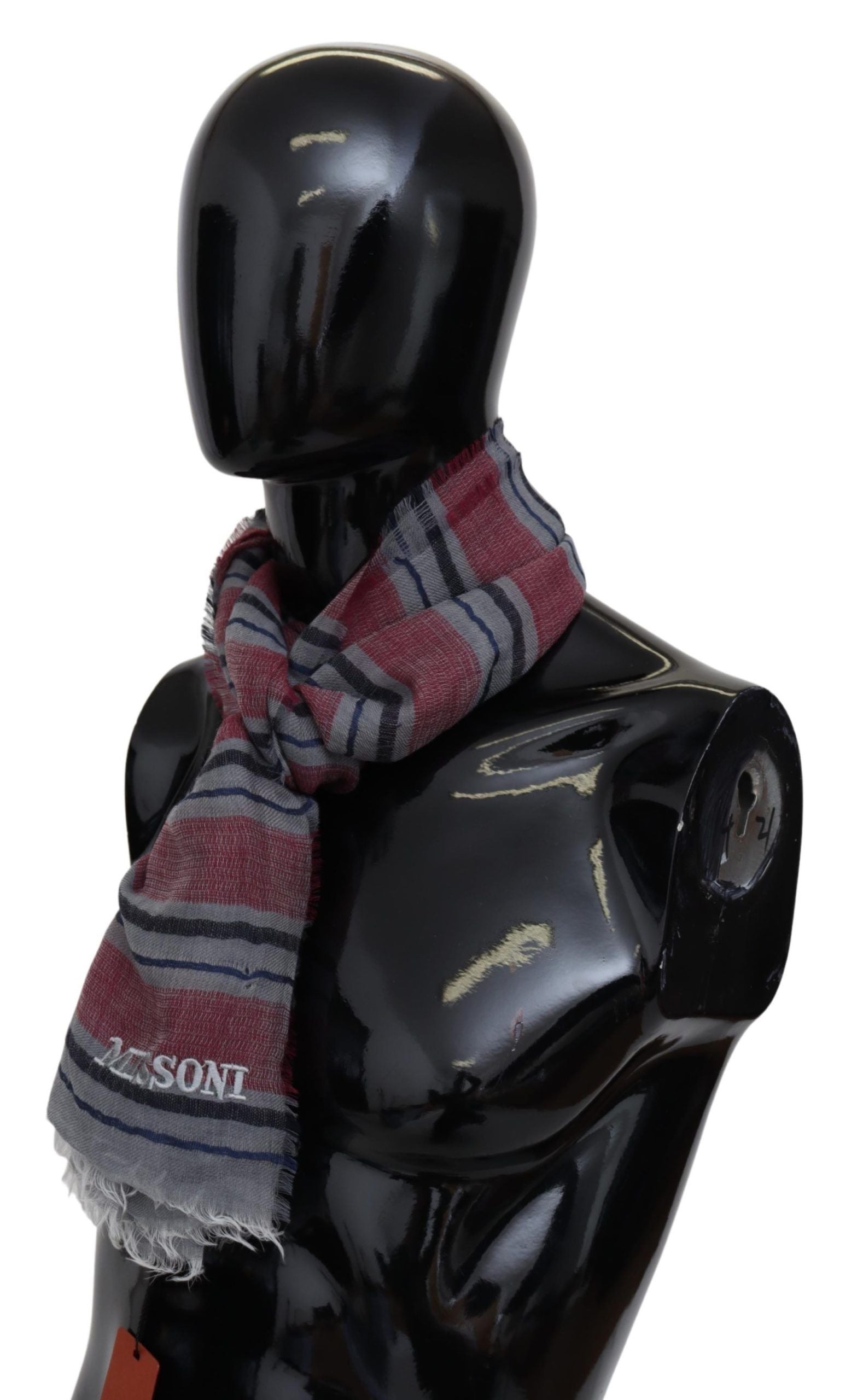 Missoni Multicolor Striped Wool Blend Unisex Neck Wrap Scarf - Maison Luxe
