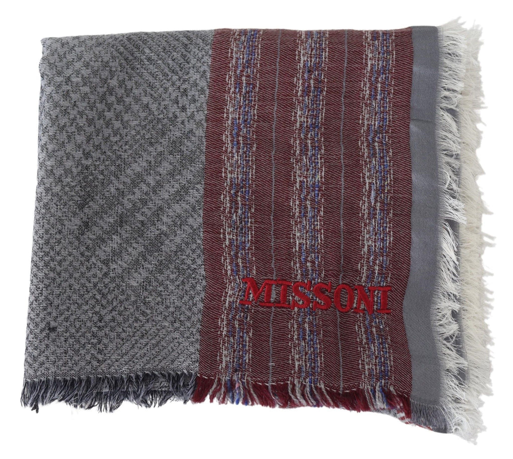 Missoni Multicolor Wool Striped Unisex Neck Wrap Shawl Scarf - Maison Luxe