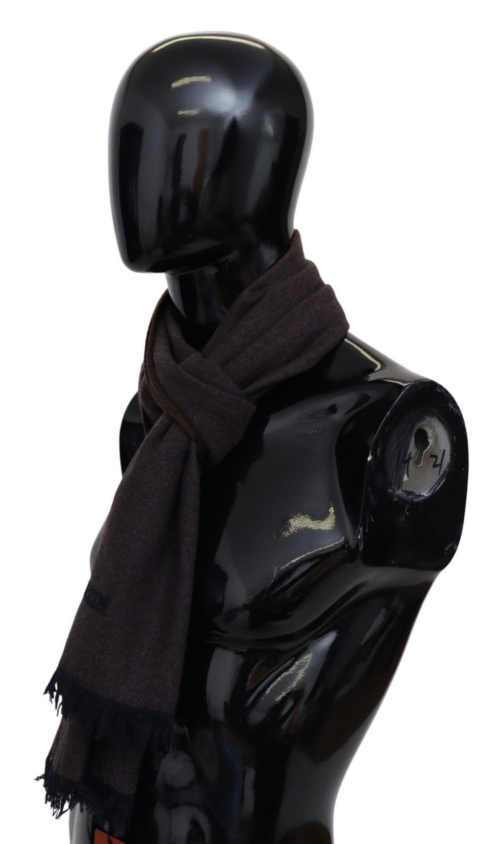 Missoni Brown 100% Cashmere Unisex Neck Wrap Fringes Scarf - Maison Luxe