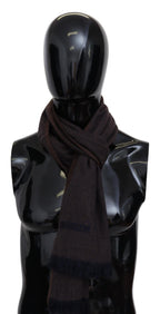 Missoni Brown 100% Cashmere Unisex Neck Wrap Fringes Scarf - Maison Luxe