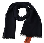 Missoni Black 100% Wool Knit Unisex Neck Wrap Shawl Scarf - Maison Luxe