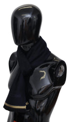 Missoni Black 100% Wool Unisex Neck Wrap Fringes Scarf - Maison Luxe