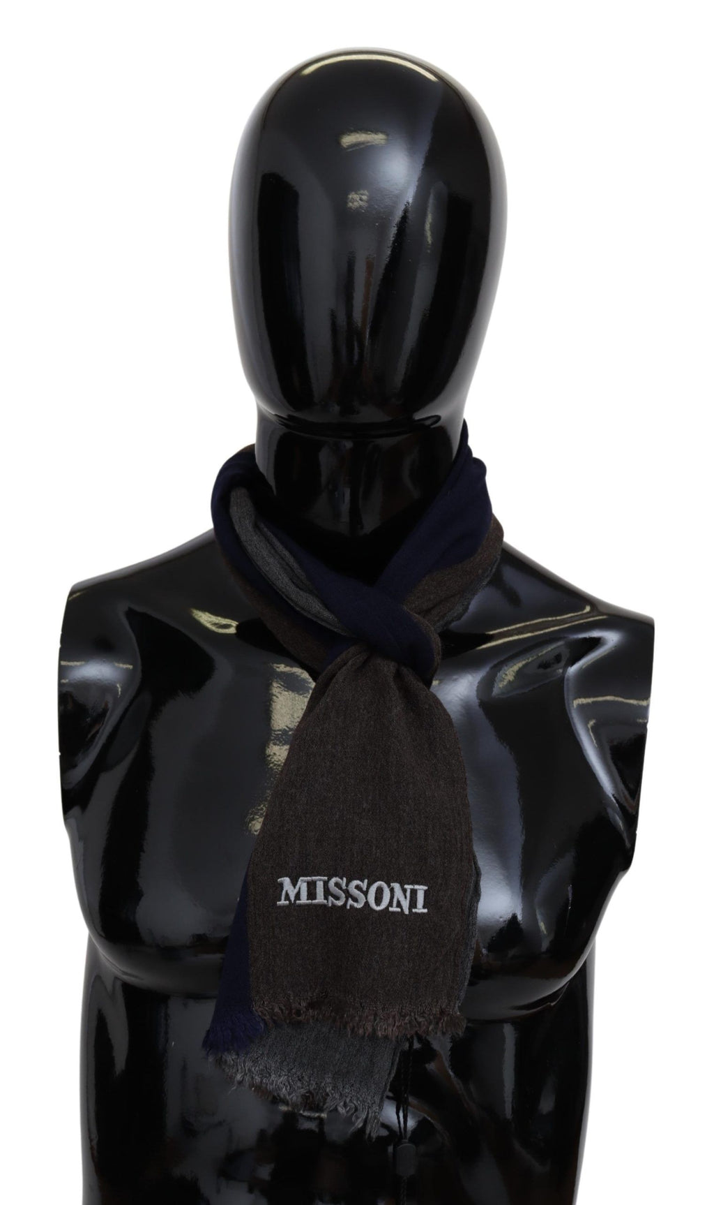 Missoni Multicolor Striped Wool Unisex Wrap Fringes Scarf - Maison Luxe