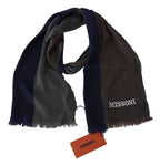 Missoni Multicolor Striped Wool Unisex Wrap Fringes Scarf - Maison Luxe