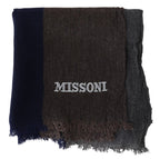 Missoni Multicolor Striped Wool Unisex Wrap Fringes Scarf - Maison Luxe
