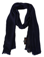 Missoni Blue Wool Knit Unisex Neck Wrap Scarf - Maison Luxe